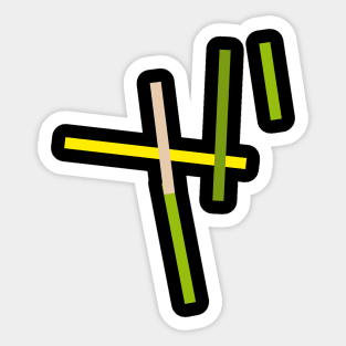 Minimal color sticks Sticker